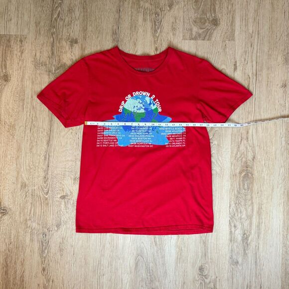 Gunna Drip Or Drown 2 Tour T-Shirt Red Medium Concert Rap Tee - Picture 4 of 5